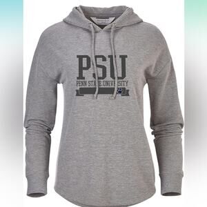 boxercraft Women's NCAA Pennsylvania Team Logo Dream Pullover Grey Hoodie Size L